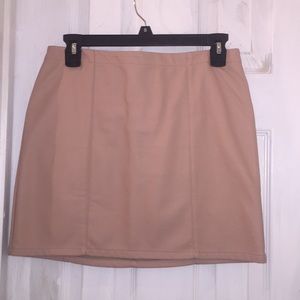 Peach Leather Skirt